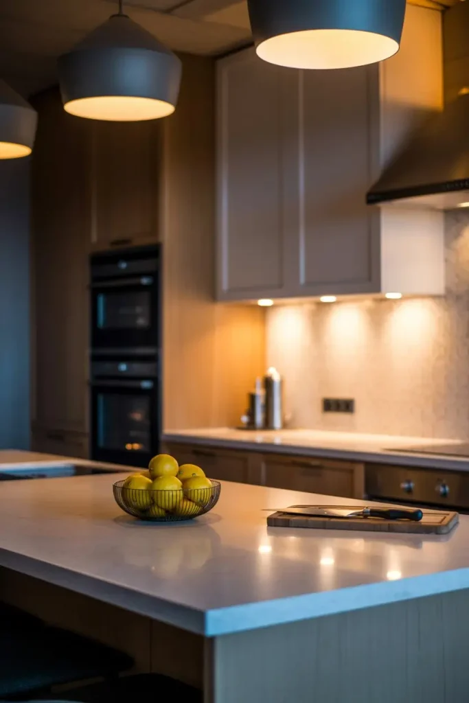 Warm Neutrals with Layered Lighting for Depth