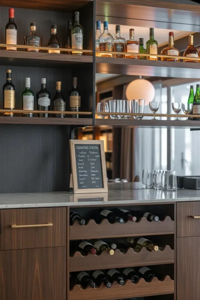 Wine and Bar Combo Shelves