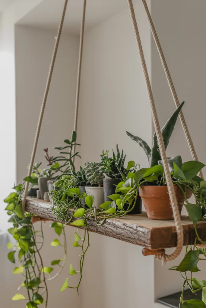 Wooden Shelf Hanging Planters