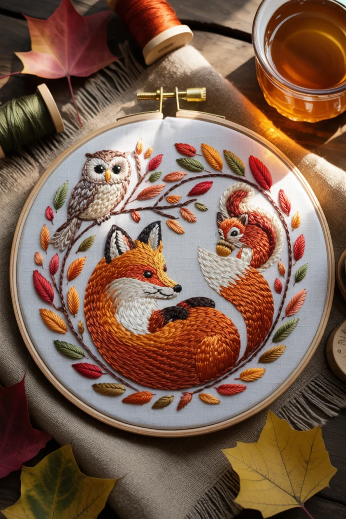 Woodland Creature Embroidery That Feels Like Storybook Art