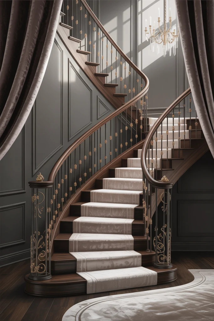 Wrought Iron with Gold Accents