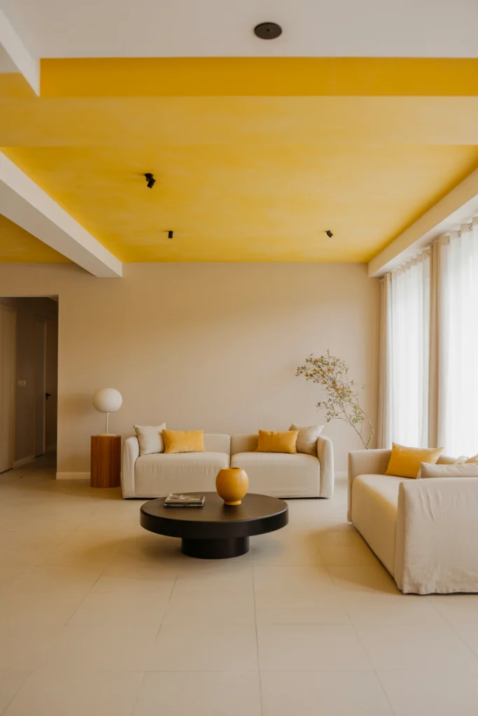 Yellow Ceiling Details That Surprise