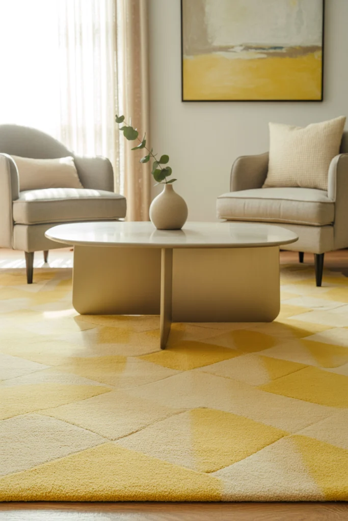 Yellow Rugs That Ground the Room