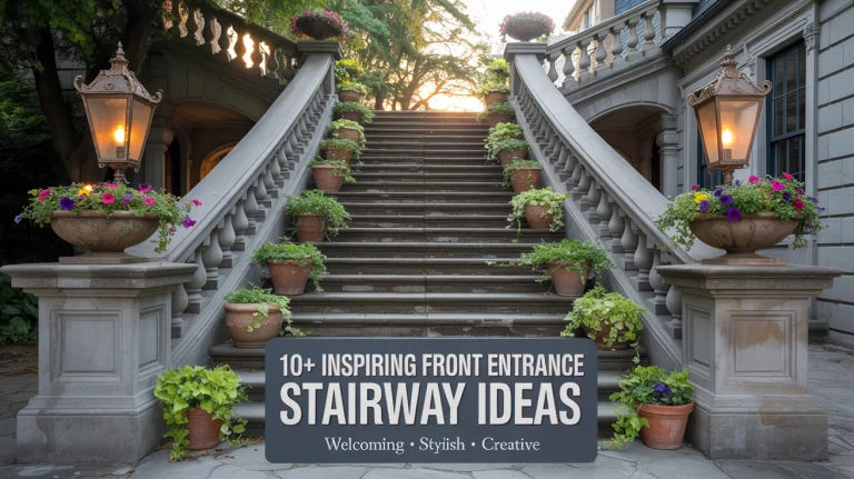 10+ Inspiring Front Entrance Stairway Ideas