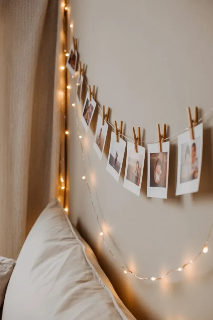 11. Fairy Light Photo Displays for Memories