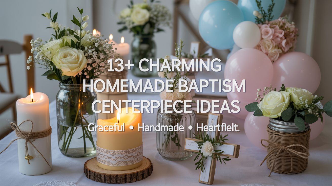 13+ Charming Homemade Baptism Centerpiece Ideas