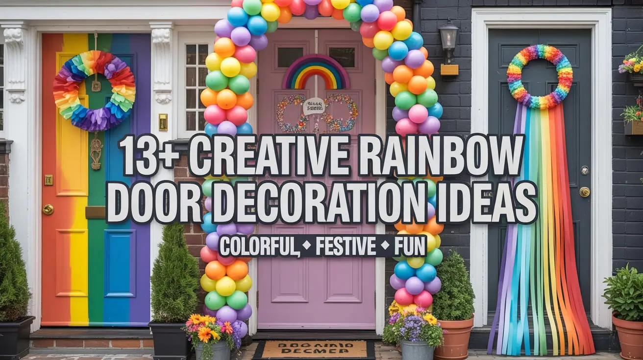 13+ Creative Rainbow Door Decoration Ideas