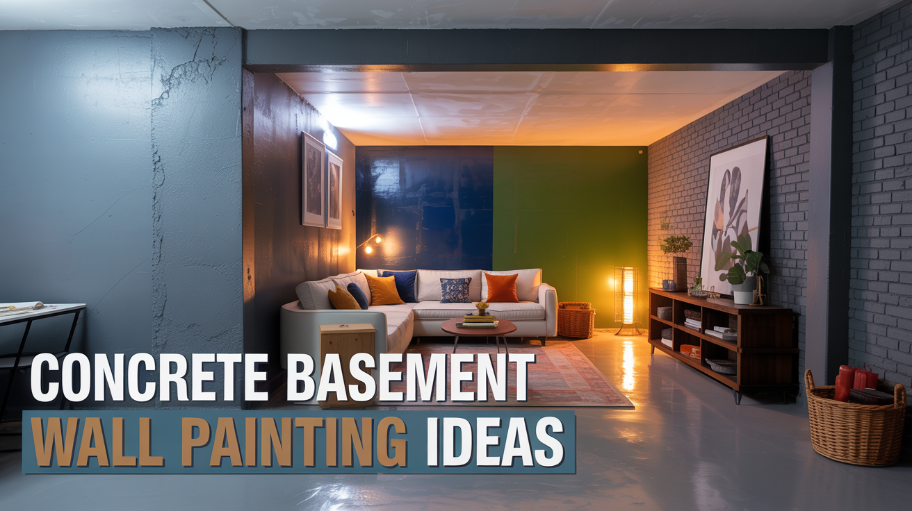 14+ Creative Concrete Basement Wall Painting Ideas
