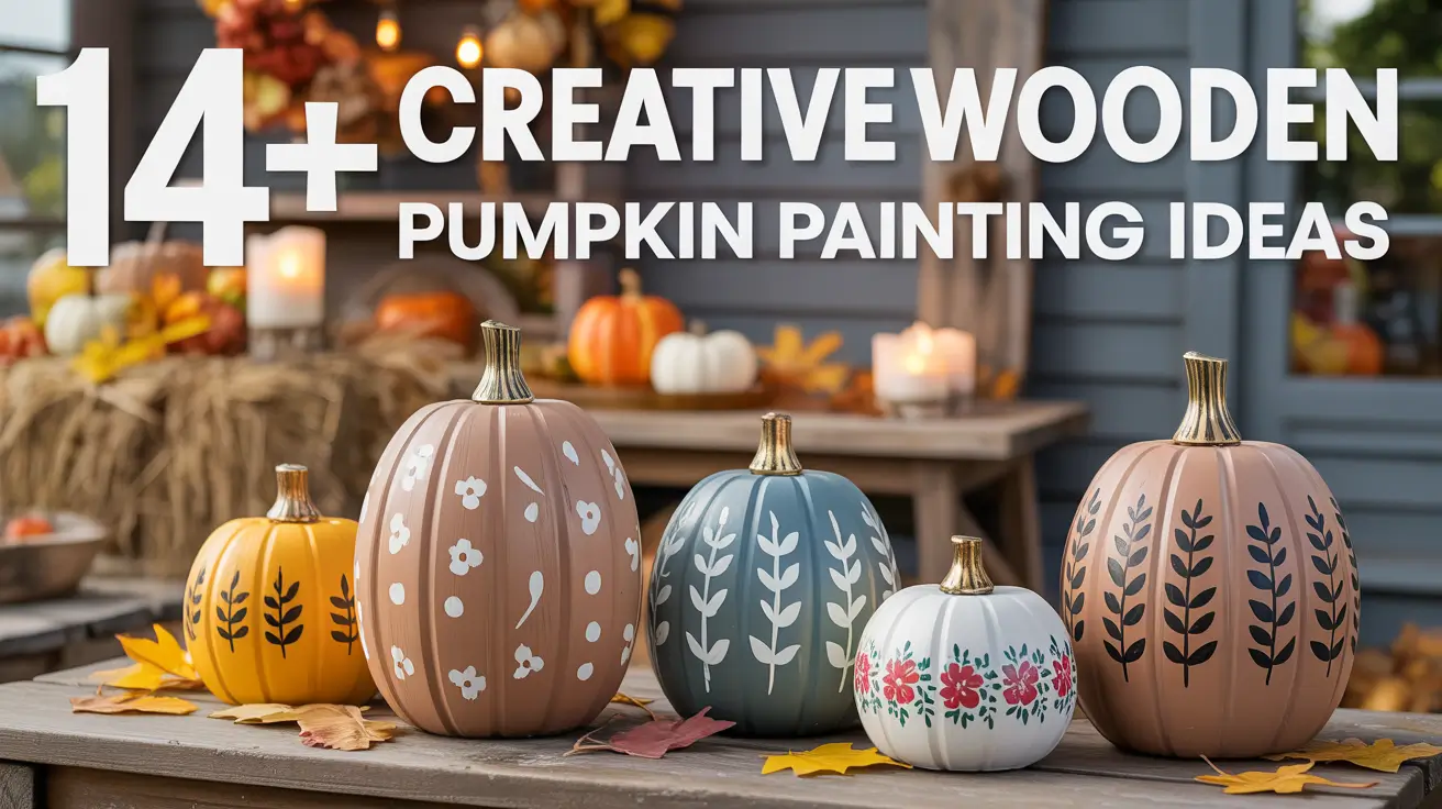 14+ Creative Wooden Pumpkin Painting Ideas