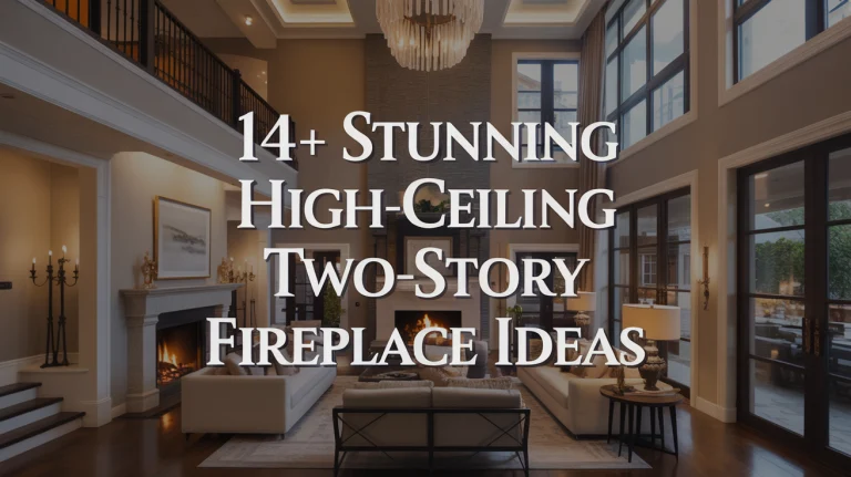 14+ Stunning High-Ceiling Two-Story Fireplace Ideas