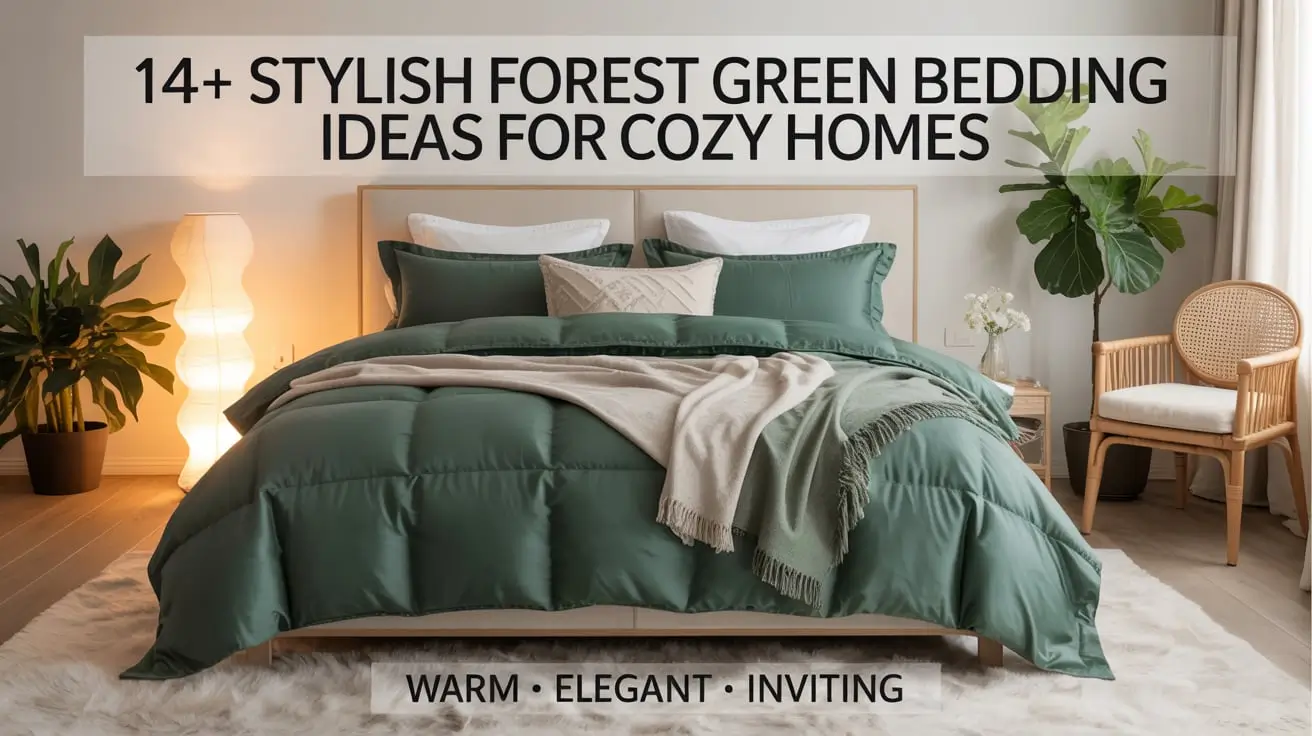 14+ Stylish Forest Green Bedding Ideas for Cozy Homes
