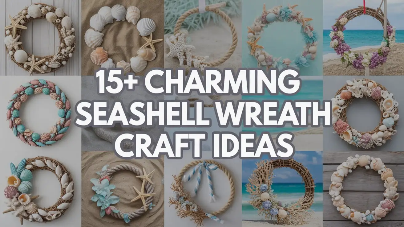 15+ Charming Seashell Wreath Craft Ideas