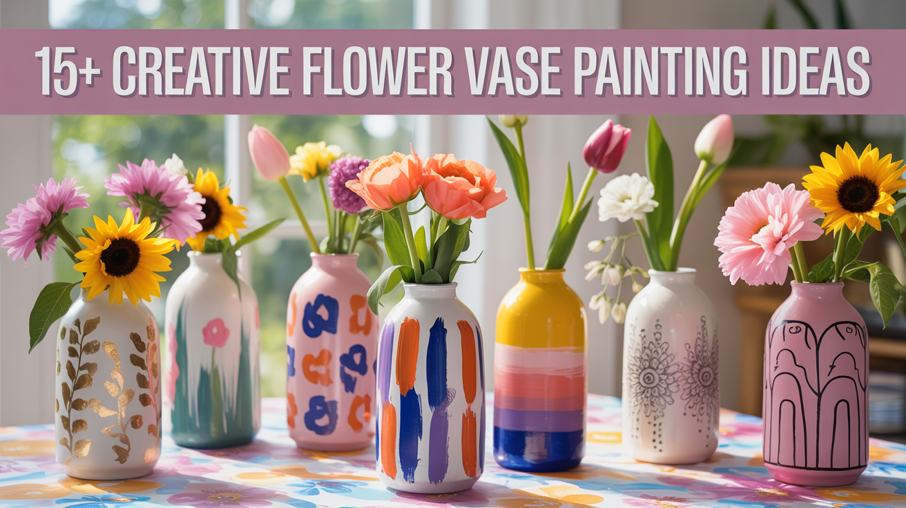 15+ Creative Flower Vase Painting Ideas