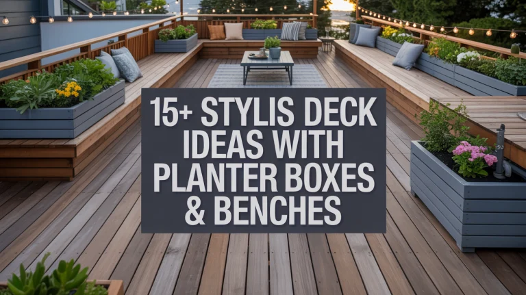 15+ Stylish Deck Ideas with Planter Boxes & Benches