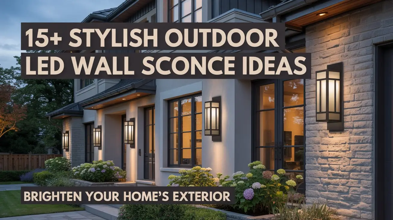 15+ Stylish Outdoor LED Wall Sconce Ideas to Brighten Your Home’s Exterior