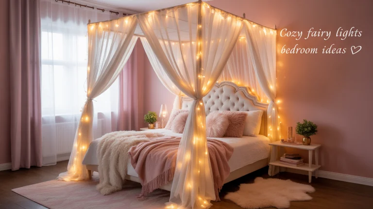 16+ Cozy Fairy Lights Bedroom Ideas for Magical Spaces