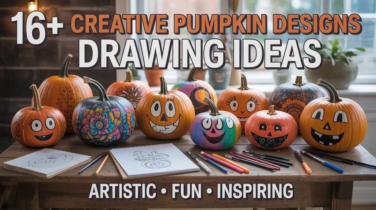 16+ Creative Pumpkin Designs Drawing Ideas