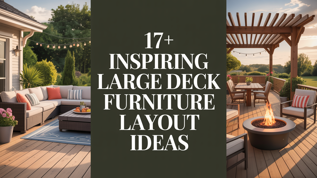 17+ Inspiring Large Deck Furniture Layout Ideas