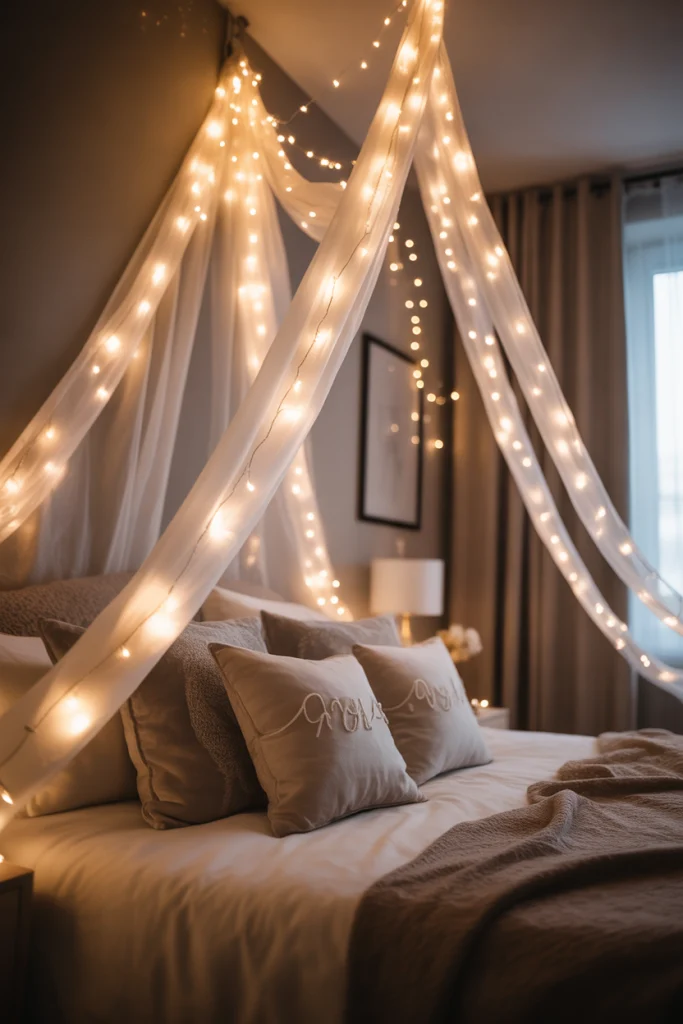 Ceiling Drapes of Lights for Starry Nights