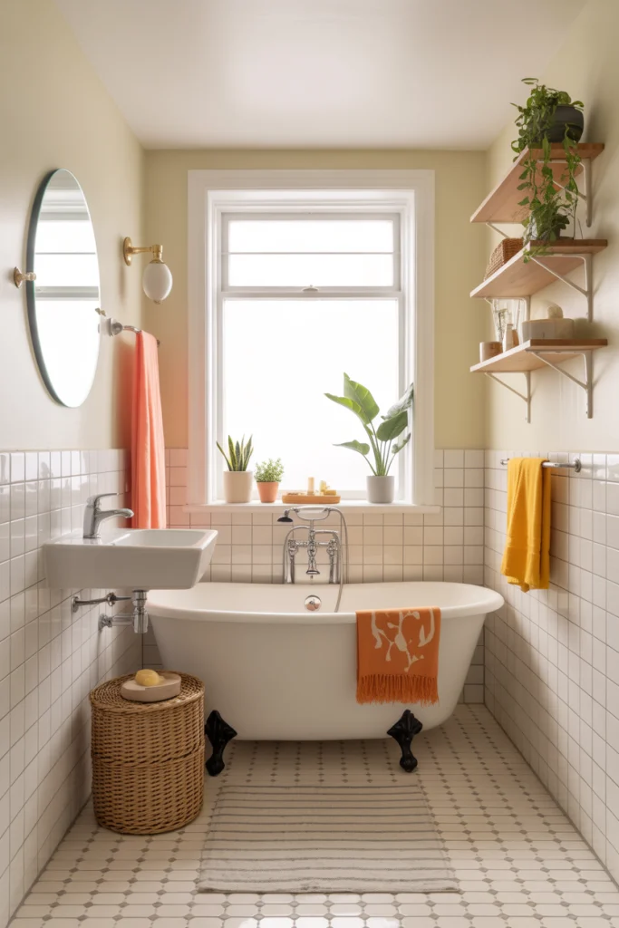 Use a Freestanding Tub to Create Flow