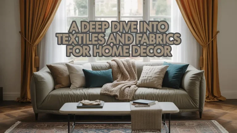 A Deep Dive into Textiles and Fabrics for Home Decor
