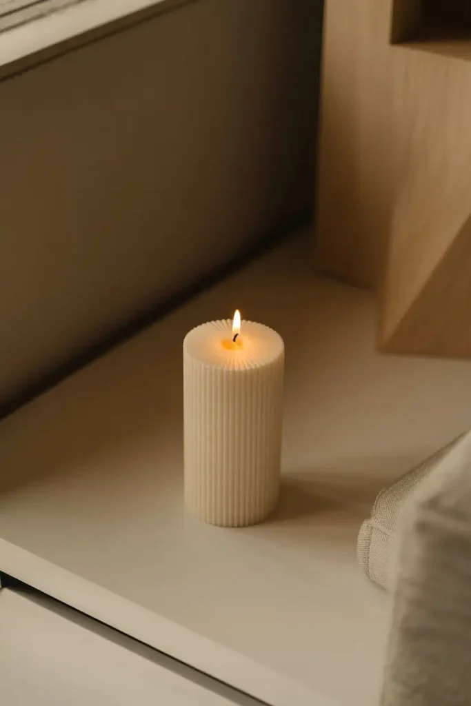 A Sculptural Candle for Subtle Warmth