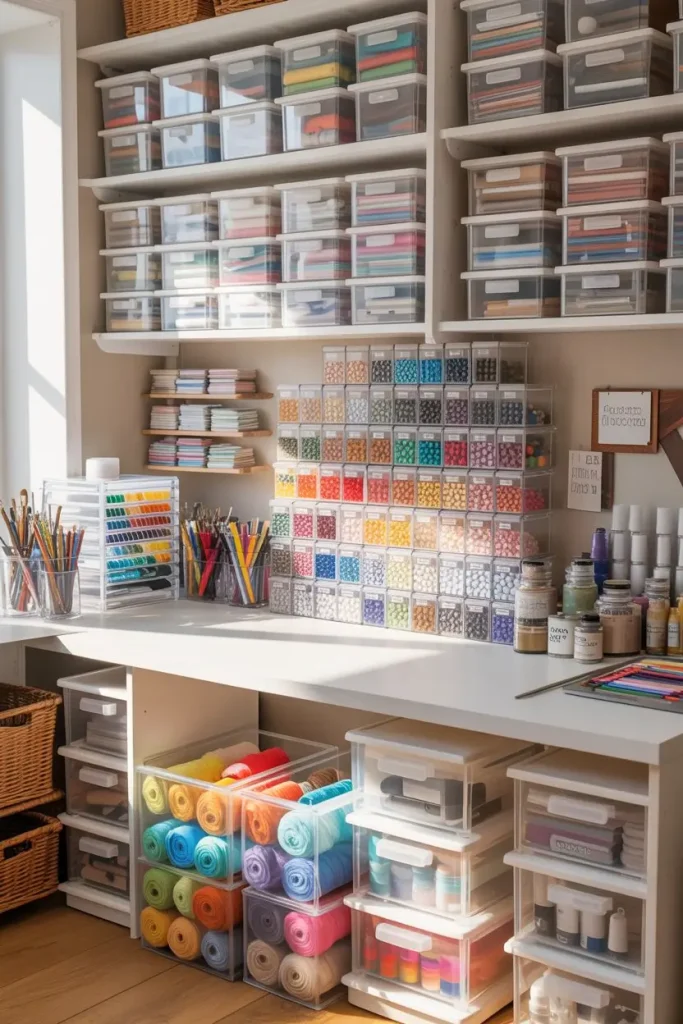 Add Clear Containers for Easy Supply Visibility