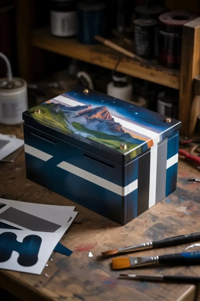Artistic Battery Box with Custom Graphics