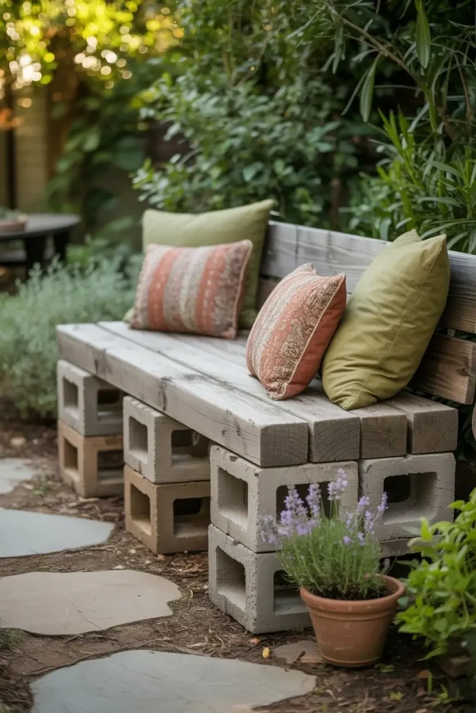 Backyard Bench with Natural Charm