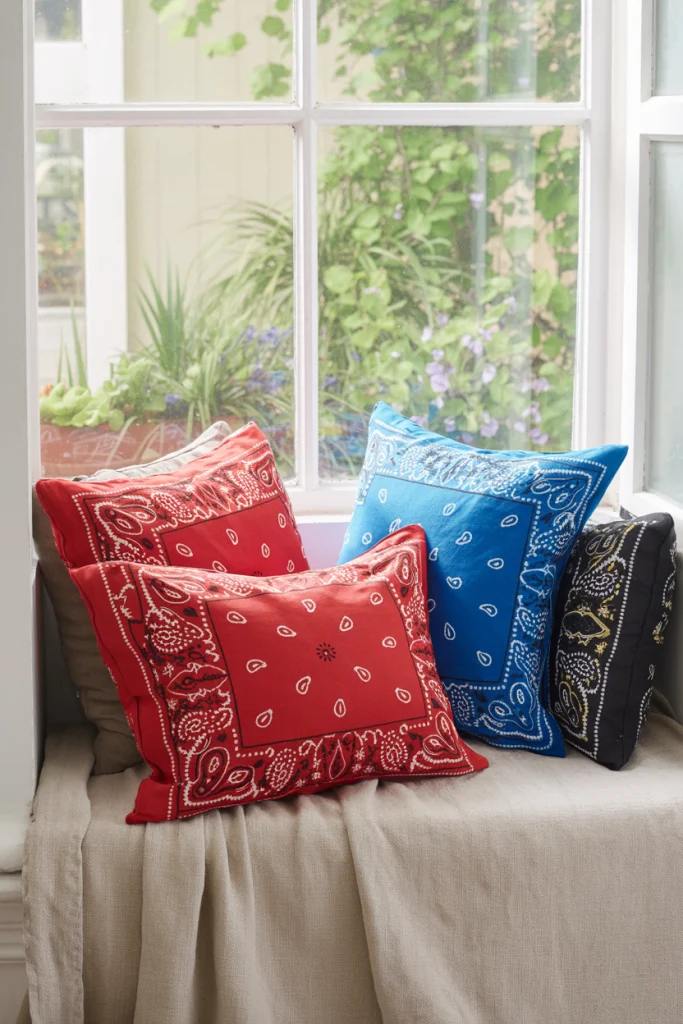 Bandana Pillow Covers for Accent Décor