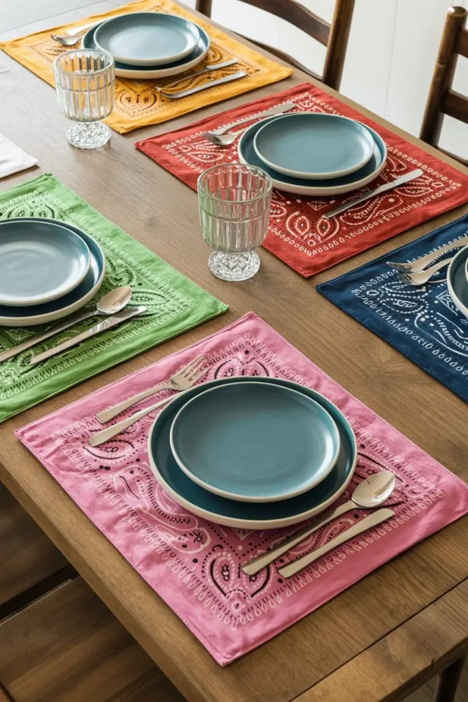 Bandana Placemats for Table Settings