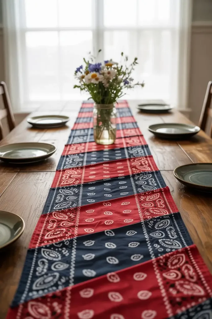 Bandana Table Runners for Everyday Charm