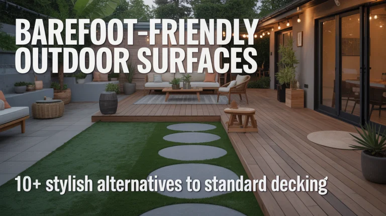 Barefoot-Friendly Outdoor Surfaces: 10+ Alternatives to Standard Decking for Comfort and Style