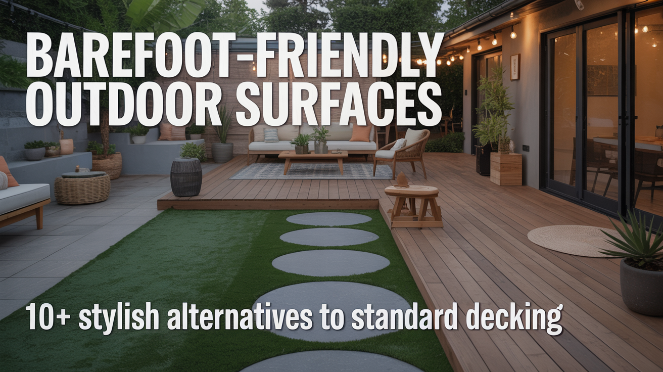 Barefoot-Friendly Outdoor Surfaces: 10+ Alternatives to Standard Decking for Comfort and Style