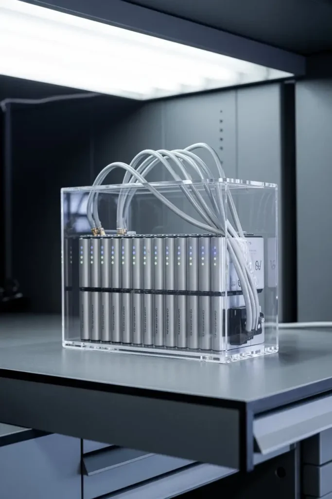Battery Box with Built-In Storage Compartments