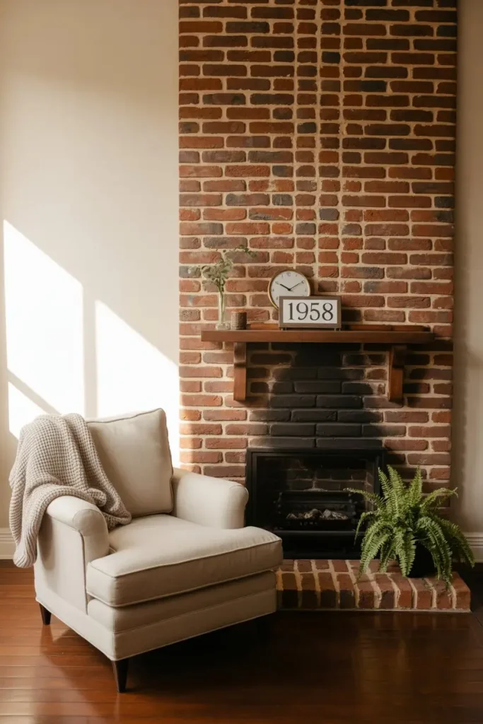 Brick Fireplaces with a Vintage Soul