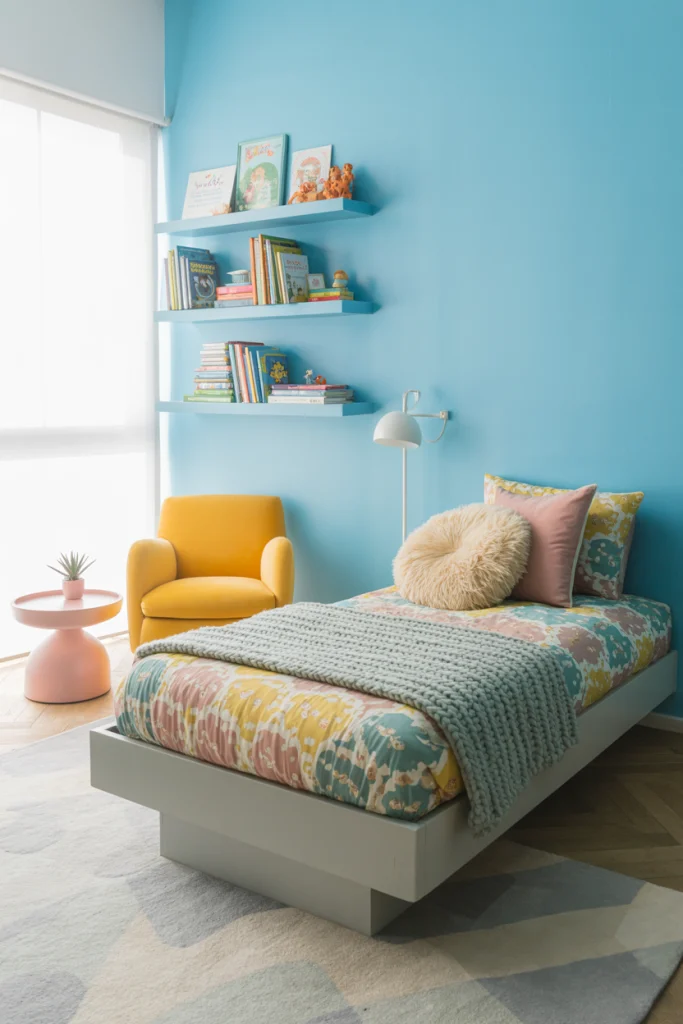 Bright Color Pop Bedroom Idea