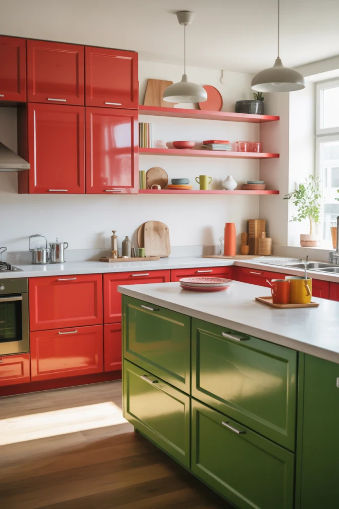 Bright Kitchens with Colorful Cabinets