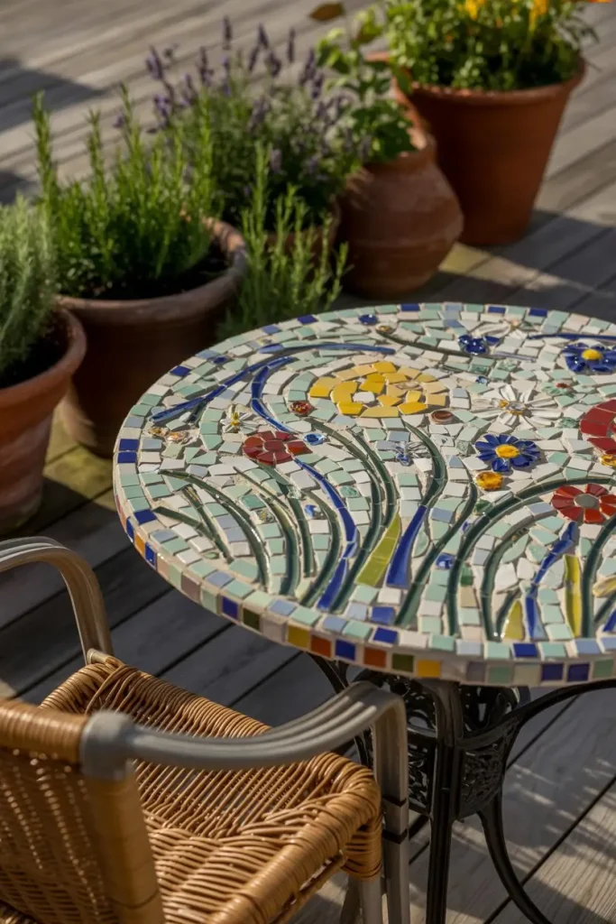 Broken China Mosaic Garden Tables