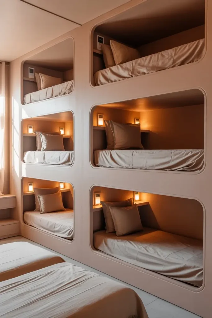Built-In Quad Bunk Beds for a Custom Fit