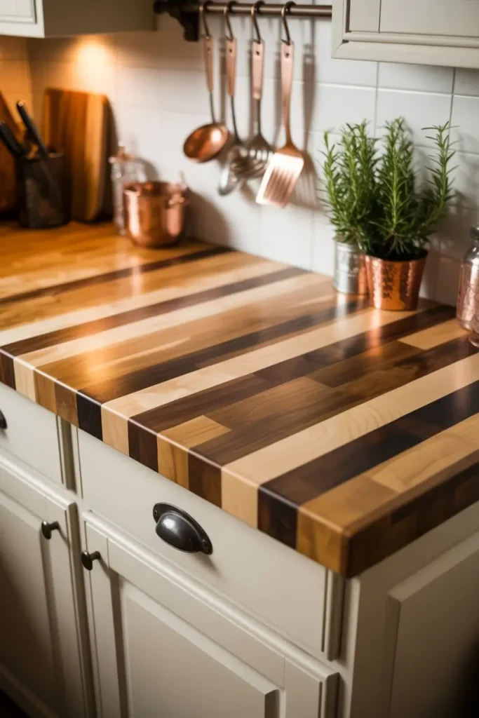 Butcher Block with Mixed Woods
