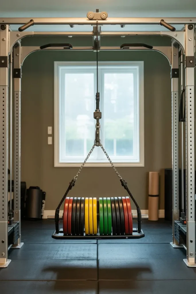 Ceiling-Mounted Pulley Storage
