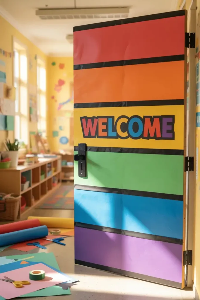 Classic Rainbow Stripes for a Bold Entrance