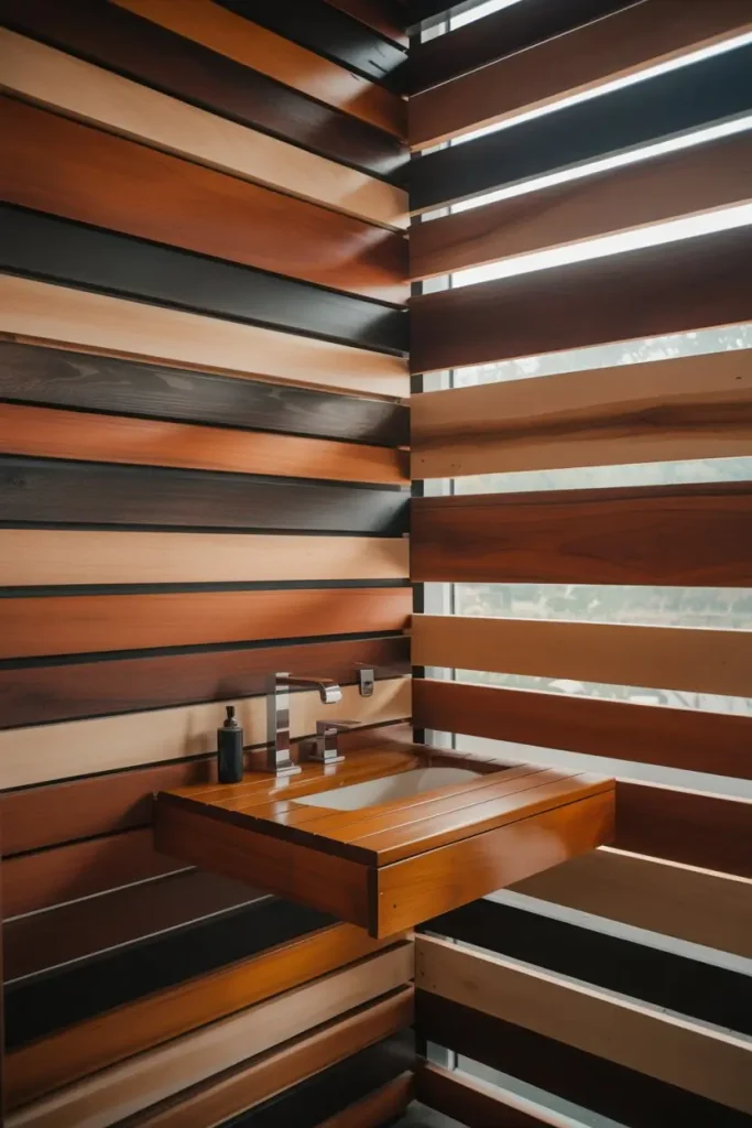 Classic Wooden Slat Walls with Modern Twists