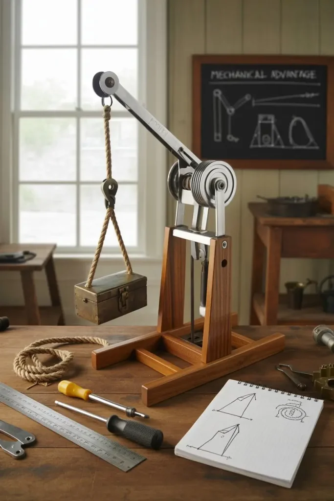 Compound Machine with Pulley and Lever