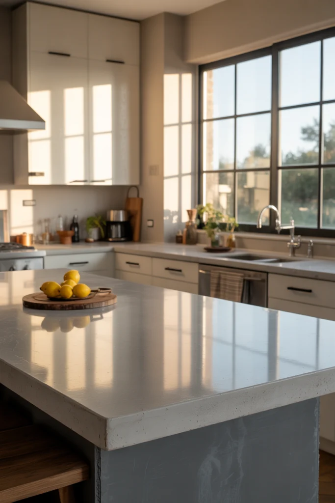 Contemporary White Concrete Overlay