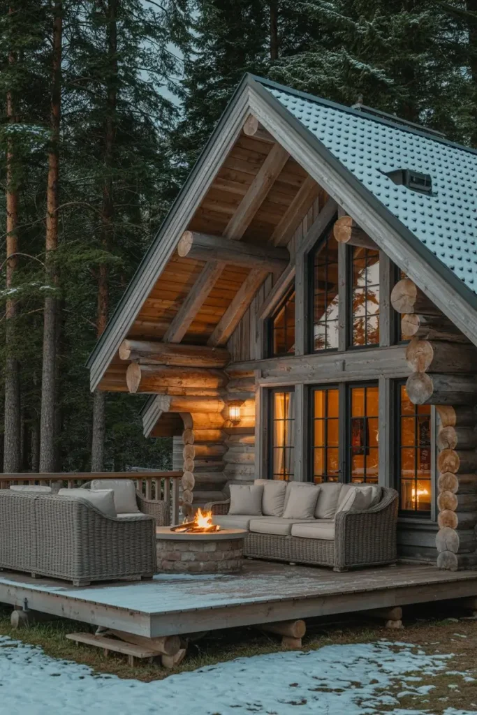 Covered Decks with Timber Roof Extensions