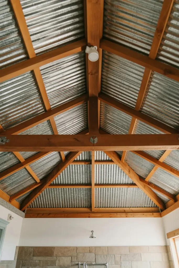 Cozy Metal and Wood Ceiling Designs