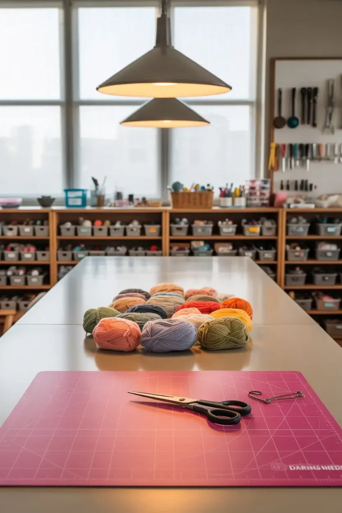 Create a Central Work Table with Ample Space