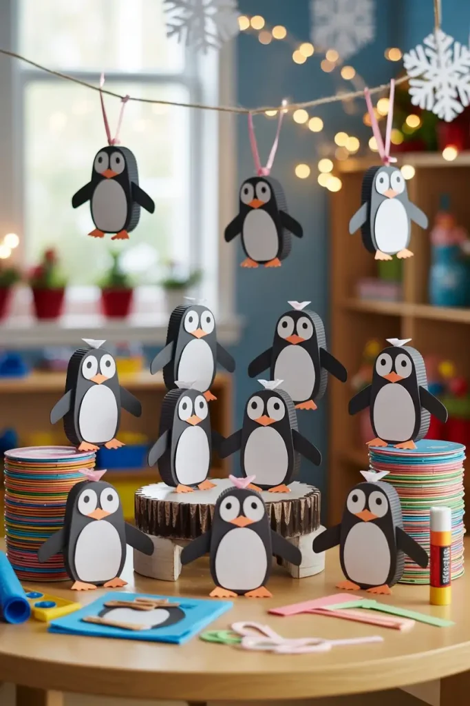 Cupcake Liner Penguins for Quick Crafts